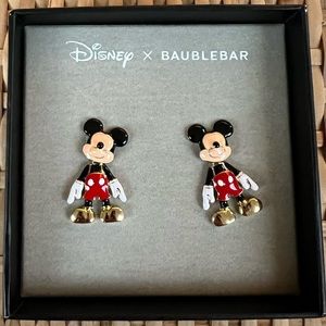 NWB Baublebar Disney Mickey Mouse Dangle Earrings